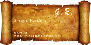 Grega Renáta névjegykártya